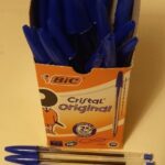 Image of blue Bic Cristal Original pens to illustrate post