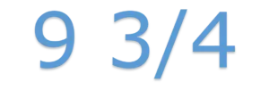 Image of numerical representation of Nine-and-three-quarters
