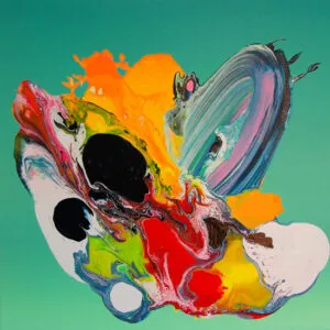 Image of abstract painting by Yago Hortal, used to illustrate post