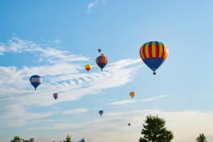 Image of hot air balloons in the sky to illustrate post