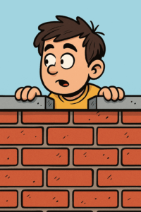 Image of person peeking over the parapet wall, used to illustrate post