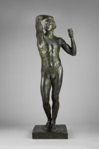 Image of 'Age of Bronze' statue by Rodin - front view used to illustrate post