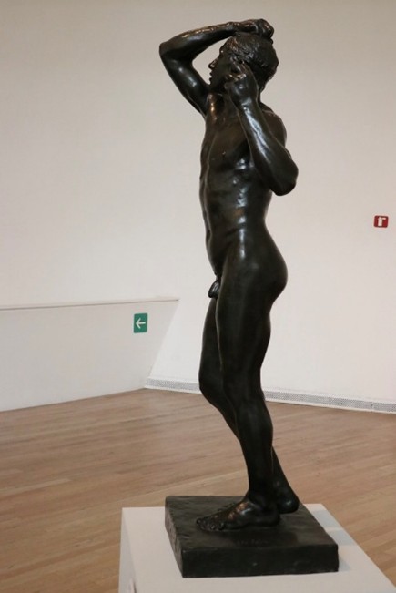 Image of 'The Age of Bronze' statue by Rodin - side view, used to illustrate post